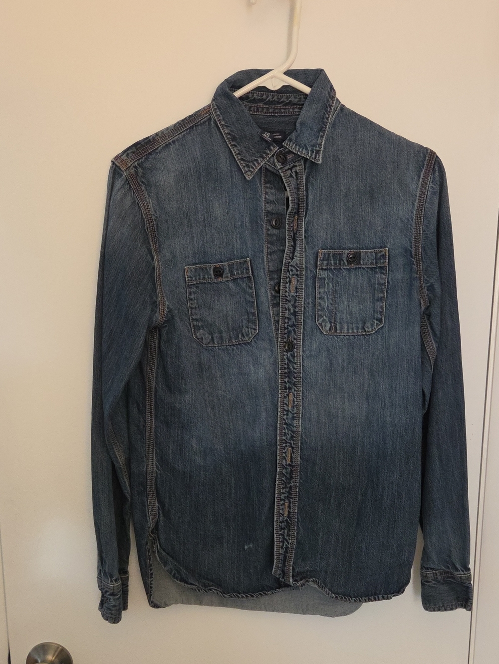 Gap Boys Denim Button Up Shirt X SMALL
